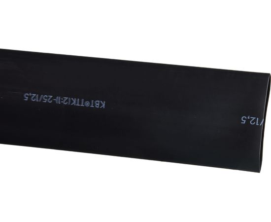 Термоусадочная клеевая трубка КВТ, ТТК 2:1-25/12.5 черная 74305 – изображение 3