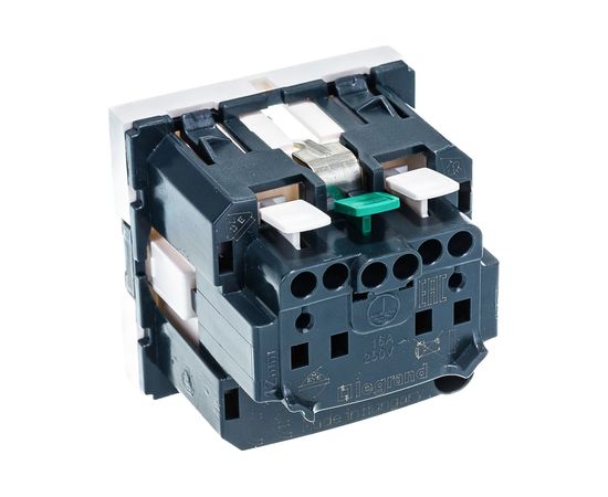 Механизм розетки Legrand 1-м СП Mosaic New 2модульный, с заземлением, белый Leg 077211 133881 – изображение 3