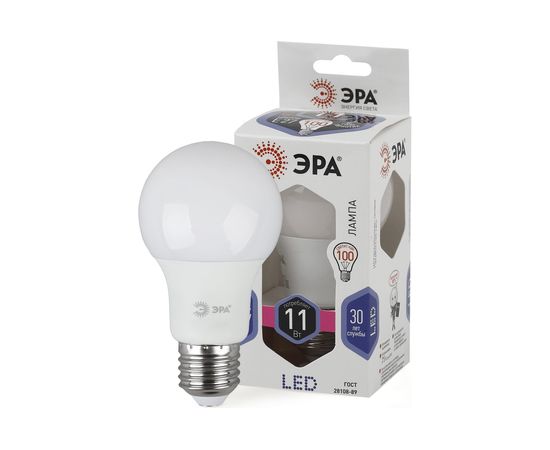 Светодиодная лампа ЭРА LED A60-11W-860-E27, груша, холодный Б0031394 – изображение 3