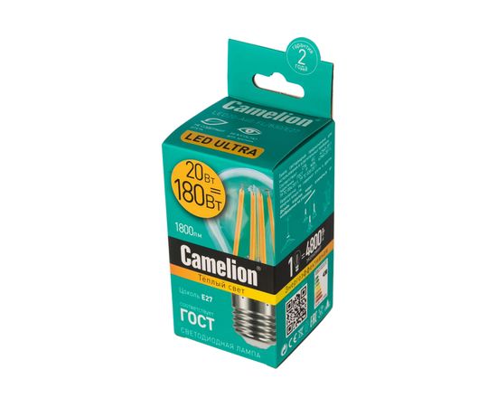 Светодиодная лампа Camelion LED20-A60-FL/830/E27 20Вт 220В 13718 – изображение 3