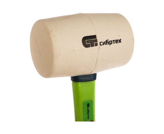 Резиновая киянка, 680г белая резина, фибергласовая рукоятка СИБРТЕХ 11168 – изображение 3