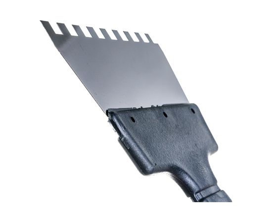 Фасадный зубчатый шпатель (150 мм, нержавеющая сталь, 8 мм) Biber 35212 тов-048246 – изображение 4