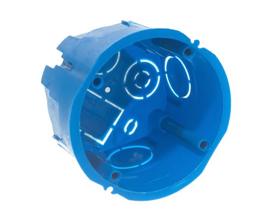 Установочная коробка ЭРА КУТ 68х45мм для твердых стен саморез. синяя IP20 Б0037429 – изображение 4