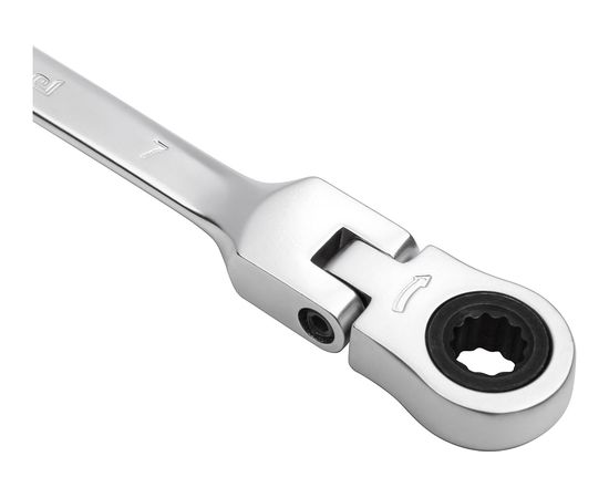 Комбинированный ключ трещоточный с шарниром 7мм AV Steel AV-315207 – изображение 4