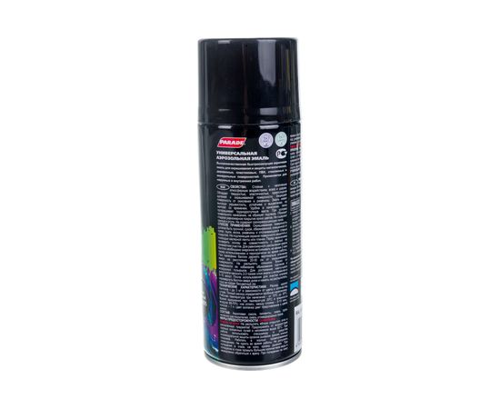 Аэрозольная эмаль PARADE SPRAY PAINT RAL 9005 Черный глянцевый Лк-00008533 – изображение 4