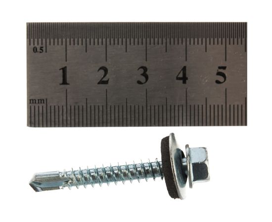 Кровельный саморез Tech-Krep КР ZP сверло 5,5х38 60 шт, коробка с окном 124628 – изображение 4