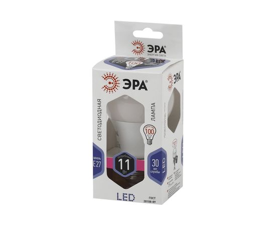 Светодиодная лампа ЭРА LED A60-11W-860-E27, груша, холодный Б0031394 – изображение 4