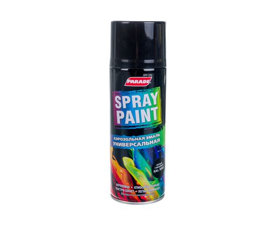Аэрозольная эмаль PARADE SPRAY PAINT RAL 9005 Черный глянцевый Лк-00008533 – изображение 5