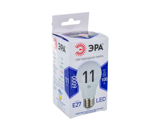 Светодиодная лампа ЭРА LED A60-11W-860-E27, груша, холодный Б0031394 – изображение 5
