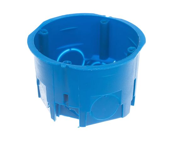 Установочная коробка ЭРА КУТ 68х45мм для твердых стен саморез. синяя IP20 Б0037429 – изображение 5