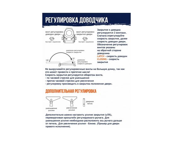 Доводчик НОРА-М №4S до 120кг черный 14879 – изображение 6