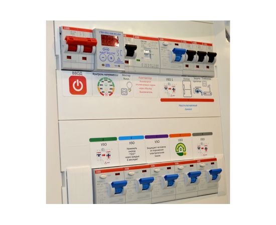 Набор наклеек на электрощит Маркировка 220 для электрических щитов до 96 модулей EL-ProMax – изображение 6