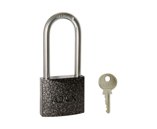 Навесной замок AJAX PD-01-38-L англ. 3 кл., длинная дужка, коробка 42235 