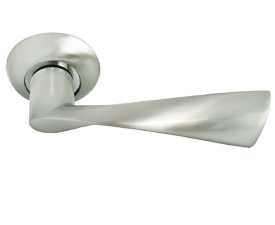 Дверная ручка RUCETTI RAP 1 SN, цвет-бел. никель 9008764 