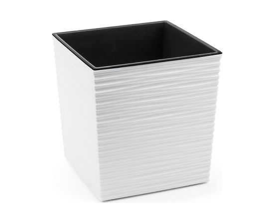 Кашпо с вкладышем LAMELA Sp.z o. JUKA dluto 599 25x25x26 см, белый 038928 