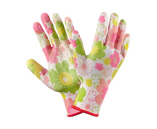 Нейлоновые с нитрилом перчатки Фабрика перчаток Цветок ПЕР-ПУ-ЦВ-960 