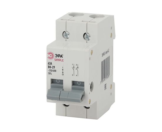 Выключатель нагрузки ЭРА SIMPLE ВН-29 2P 63А Б0039252 