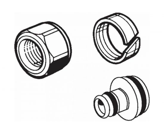Резьбозажимное соединение Rehau НГ ЕК 3/4 10,1 x 1,1 латунь 12005461001 – изображение 2