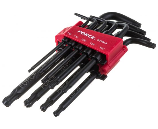 Набор торкс FORCE Г-образных удлиненных с шаром Т10-Т50, 9 предм. 5098LB – изображение 2