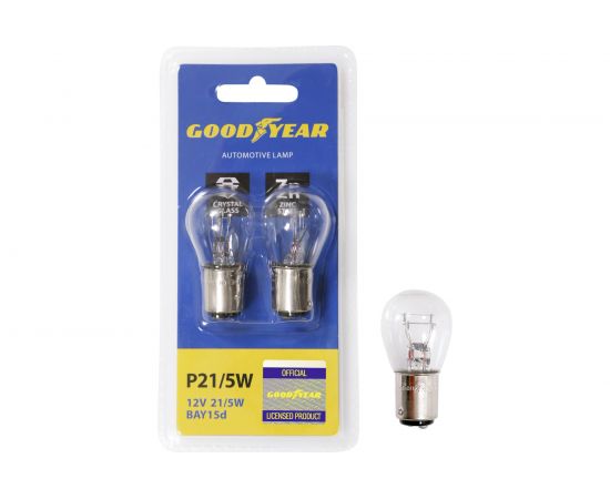 Автомобильная лампа накаливания Goodyear P21/5W 12V 21/5W BAY15d блистер: к-т 2шт. GY012216 – изображение 2