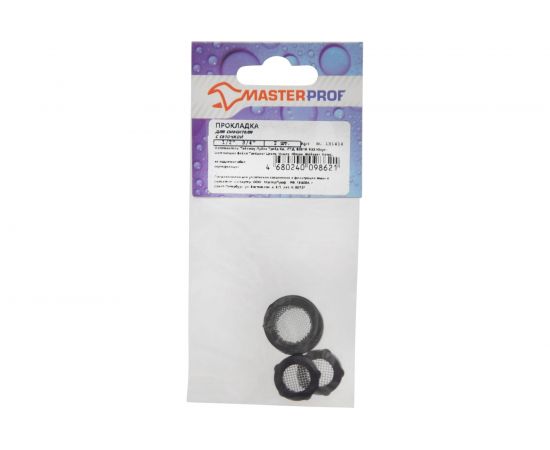 Прокладка для смесителя с сеточкой MasterProf 1/2"" и 3/4"", 4 шт ИС.131414 – изображение 2