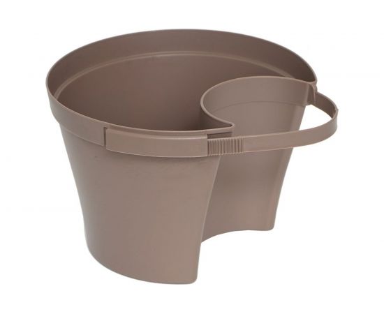 Цветочное кашпо на столб Протэкт 15х22 см, серо-коричневый КЦ-15 СК – изображение 2