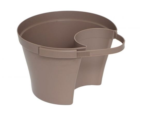Цветочное кашпо на столб Протэкт 15х22 см, серо-коричневый КЦ-15 СК – изображение 3