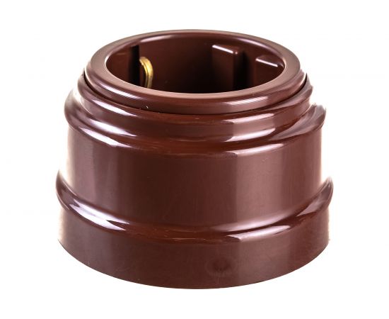 Розетка Bylectrica РА16-0202 1-местная с заз. контактом 16А ОУ, серия РЕТРО, коричневый – изображение 3