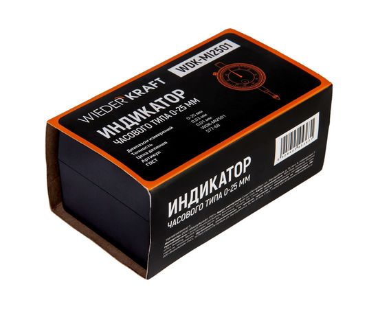 Индикатор часового типа WIEDERKRAFT 0-25 мм, 0.01 мм, с ушком WDK-MI2501 – изображение 5