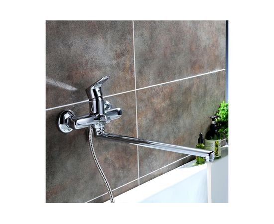 Смеситель для ванны IDDIS Zodiac ZODSBL2i10WA с длинным изливом с керамическим дивертором – изображение 6