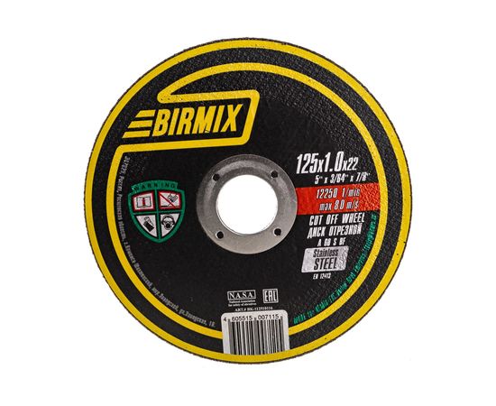 Круг отрезной по стали (125x1x22 мм) BIRMIX BK-112510116 
