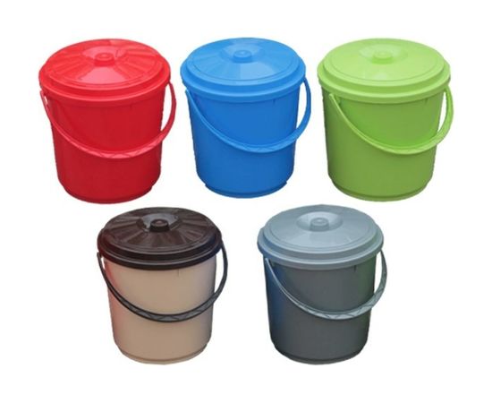 Пластиковое ведро с крышкой и ручкой Протэкт 14 л, 29.5 см ПВ-14 