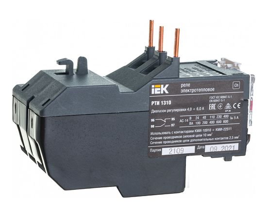 Тепловое реле IEK, РТИ, 1310, 4-6А, ИЭК DRT10-0004-0006 
