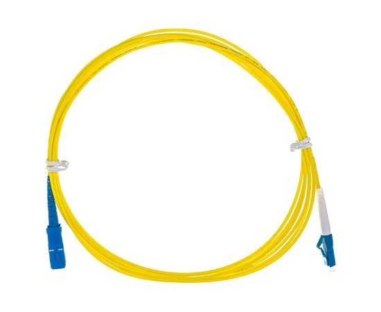 Переходной волоконно-оптический шнур NIKOMAX желтый, 3м NMF-PC1S2C2-SCU-LCU-003 