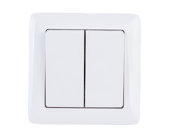 Выключатель Schneider Electric 2-клавишный СП Хит 6А белый SchE ВС56-234-Б VS56-234-B ВС56-234-б 