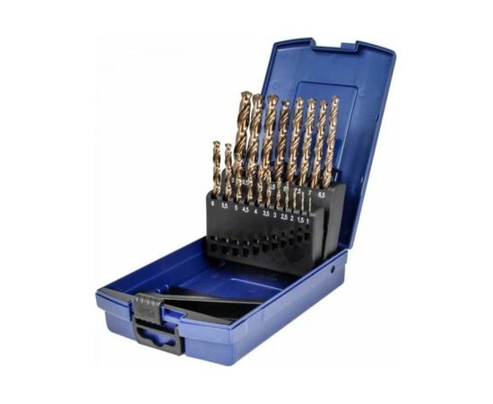 Набор сверл HSS-Co Typ N DIN338 (19 шт; 1-10x0.5 мм) NORGAU 010046210 