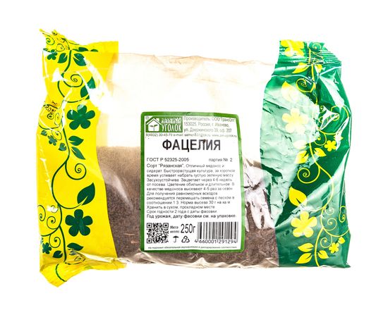 Семена Зеленый уголок Фацелия, 0.25 кг 4660001291294 