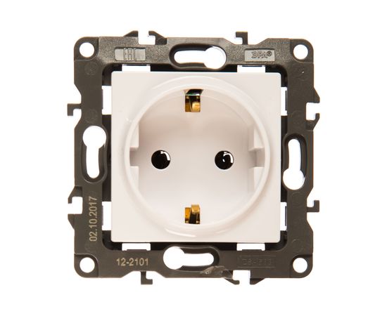 Розетка ЭРА 12-2101-01 2P+E Schuko, 16A-250В, IP20, белый Б0014675 – изображение 2