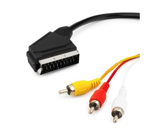 Кабель аудио/видео с переключателем направления сигнала Cablexpert SCART/3xRCA, 1.8м CCV-519-001 – изображение 2