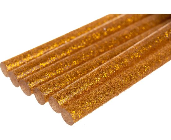 Стержни клеевые золотистые с блестками (6 шт; 7х100 мм) TUNDRA 4686961 – изображение 2