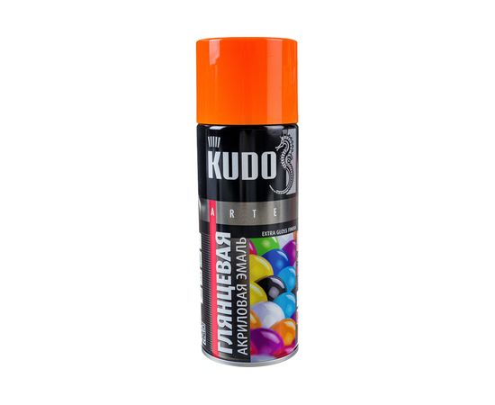 Высокоглянцевая акриловая эмаль KUDO оранжевая RAL 2004, аэрозоль 520 мл 11606379 – изображение 2