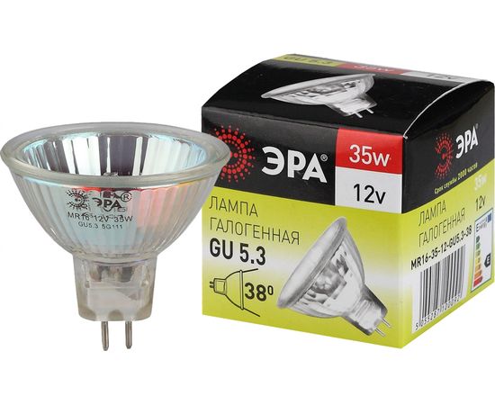 Галогенная лампа ЭРА GU5.3MR1635W12VCL софитная, 35Вт, нейтральный, GU5.3 C0027355 – изображение 2