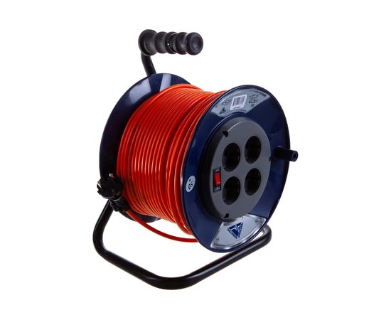 Удлинитель Партнер-Электро PowerLine 4 гн. б/з с выкл. ПВС 2х0,75 6A 50м UK201A-450DB – изображение 2