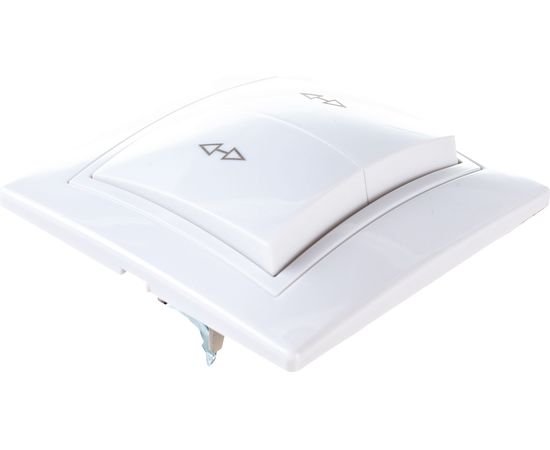 Проходной 2-клавишный выключатель IEK КВАРТА ВСп10-2-0-КБ, 10А, белый EVK22-K01-10-DM – изображение 2