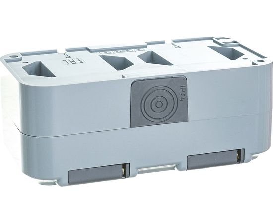 Розетка Bylectrica 2-местная ОУ с заз.конт. IP54, серия ПРАЛЕСКА АКВА, серый, РА16-303 03 – изображение 2