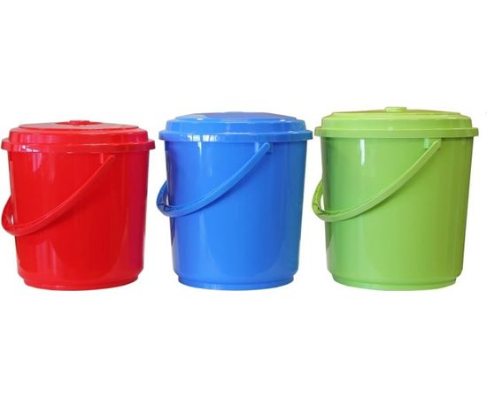 Пластиковое ведро с крышкой и ручкой Протэкт 14 л, 29.5 см ПВ-14 – изображение 2