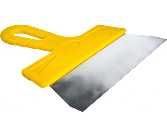 Фасадный шпатель (200 мм, нержавеющая сталь, желтая ручка) Biber МАСТЕР 35176 тов-176003 – изображение 2