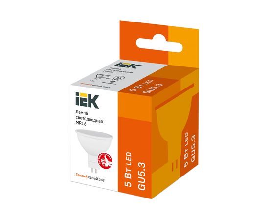 Лампа IEK LED MR16 софит 5вт 230В 3000К GU5.3 LLE-MR16-5-230-30-GU5 – изображение 2