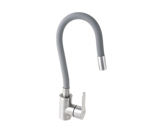 Кухонный смеситель OUTE T40193B-5 с гибким изливом, серый – изображение 2