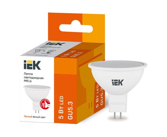 Лампа IEK LED MR16 софит 5вт 230В 3000К GU5.3 LLE-MR16-5-230-30-GU5 – изображение 3